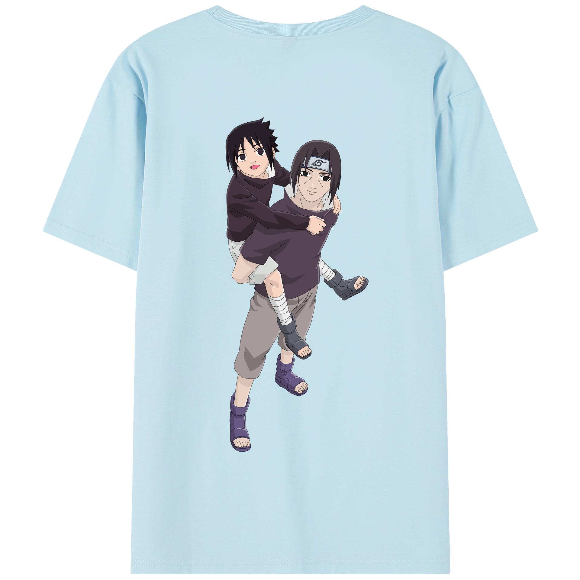 （画像用） NARUTO -ナルト- うちは イタチ Uchiha Itachi 綿100％半袖Tシャツ（背面プリント）